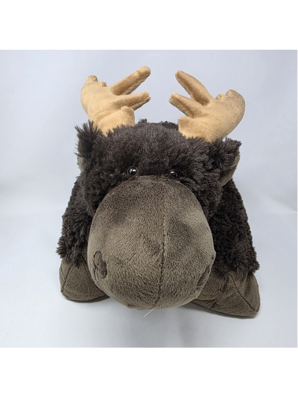 Pillow Pets Wild Moose Plush Large 18" Brown Soft Stuffed Animal Pillow